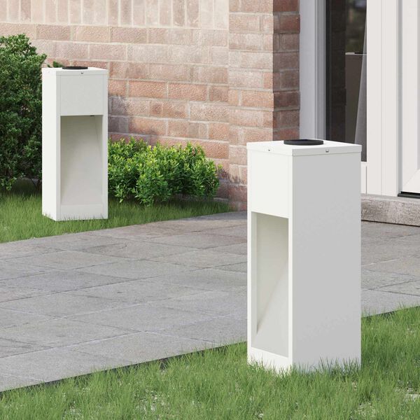 vidaXL Saules LED Ceļa Gaisma 2 pcs Balts Auksti velmēts tērauds