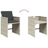 vidaXL 15-daļīgs dārza mēbeļu komplekts ar matračiem, gai&scaron;i pelēka PE