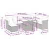 vidaXL 9-daļīgs dārza dīvāna komplekts, matrači, melna PE rotangpalma