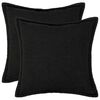 vidaXL Spilvenu pārvalks 2 pcs HOUTEN Melns 70 x 70 cm Boucl&eacute;