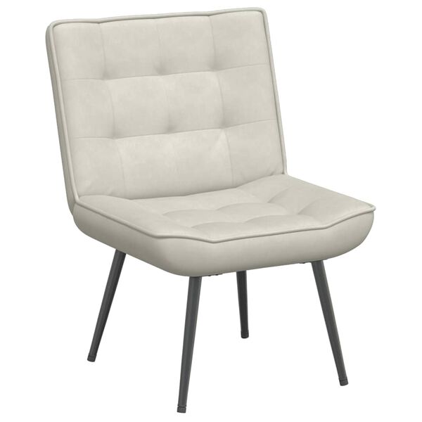vidaXL Relaxing Chair Cream 64x74x84 cm Velvet