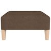 vidaXL divvietīga dīvāngulta ar kājsoliņu, brūns audums