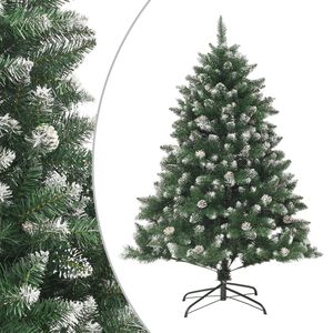 vidaXL mākslīgā Ziemassvētku egle ar statīvu, 120 cm, PVC
