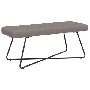 vidaXL Sols ar pogām Pelēkbrūna 110 x 40 x 46 cm Audums