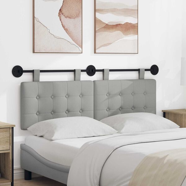 vidaXL Karājo&scaron;s galvgalis Mākoņu pelēka 150 x 55 x 5 cm audums