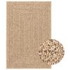 vidaXL paklājs ZIZUR, 200x290cm džutas izskats lietojams telpās un ārā