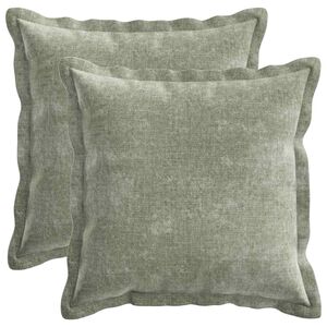 vidaXL Spilvenu pārvalks 2 gab. HOUTEN Zaļa 30 x 30 cm &Scaron;enila audums