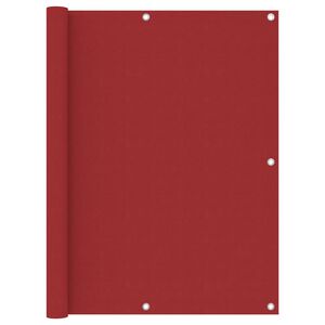 vidaXL balkona aizslietnis, 120x500 cm, sarkans audums