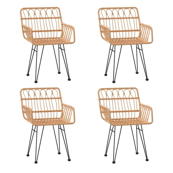 vidaXL 5-daļīgs dārza mēbeļu komplekts, PE rotangpalma