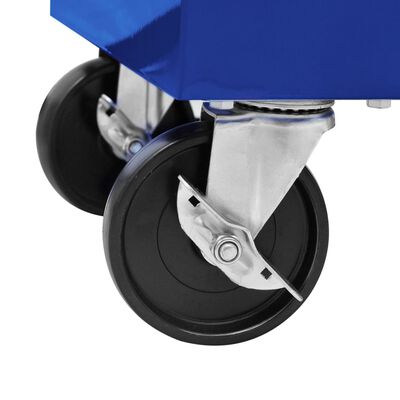 vidaXL instrumentu ratiņi ar 5 atvilktnēm, zili