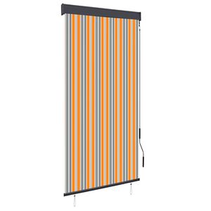 vidaXL āra ruļļu žalūzija, 100x250 cm, dzeltena un zila
