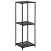 vidaXL plaukts, melns, 30x30x90 cm, PE rotangpalma