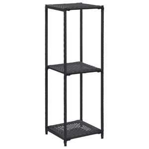 vidaXL plaukts, melns, 30x30x90 cm, PE rotangpalma