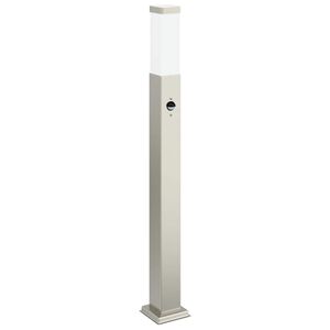 vidaXL stabveida gaismeklis ar sensoru, 80 cm, nerūsējo&scaron;ais tērauds, IP44