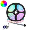 vidaXL LED stripa 12 gab. Melna un caurredzama Vara un plastmasa