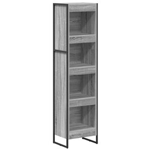 vidaXL Grāmatplaukts 40 x 30 x 155 cm Inženierijas koks Pelēks Sonoma