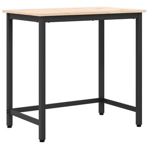 vidaXL galds Dabiska 80 x 50 x 77 cm Inženieru koks un tērauds