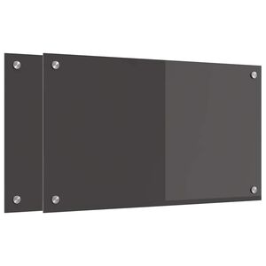 vidaXL Virtuves aizsargpaneļi 2 gab. Tum&scaron;i pelēks 70 x 40 cm