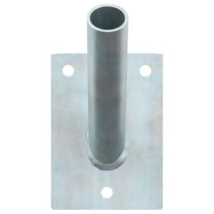 vidaXL Karoga Pole Turētājs Sudraba 10,5 x 7,5 x 2,5 cm Tērauds
