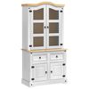 vidaXL Puse CORONA Balts 100 x 48,5 x 179 cm Ciets priedes koks
