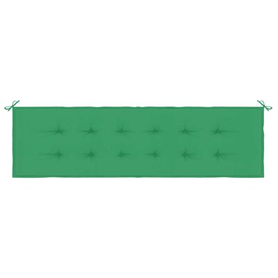 vidaXL dārza sola matracis, 180x50x3 cm, audums, zaļš