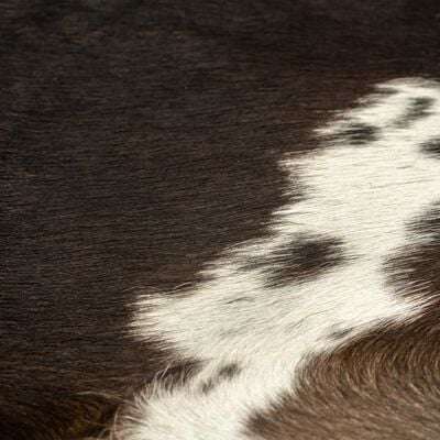 vidaXL zvērādas paklājs, dabīgā govs āda, 150x170 cm, melns