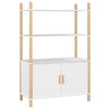 vidaXL augstais skapītis, balts, 80x40x121 cm, inženierijas koks