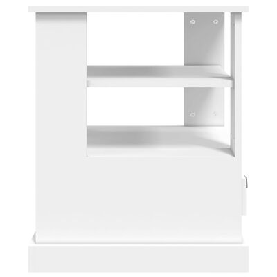 vidaXL galdiņš, 50x50x60 cm, inženierijas koks, balts