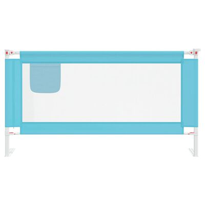 vidaXL bērnu gultas aizsargbarjera, zila, 160x25 cm, audums