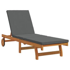 vidaXL Sauļo&scaron;anās krēsls Brūna 199 x 63 x 85 cm Cietā akācijas koks