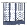 vidaXL Pacelta gulta ar treliem un jumtu Pelēka 164 x 40 x 121 cm PP
