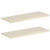 vidaXL Logu palodzes 2 gab. Balts 110 x 40 x 2 cm Cietā ozola koks