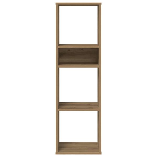 vidaXL grāmatu plaukts, koka krāsa, 34x31x112 cm, inženierijas koks