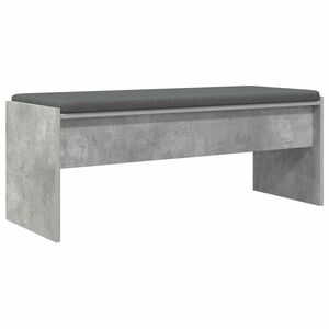vidaXL Zāles sols ar spilvenu Betona pelēks 103 x 38 x 40 cm