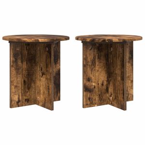 vidaXL Augu statīvs 2 pcs Kūpināts ozols 40 x 40 x 40 cm