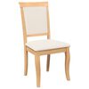 vidaXL Ēdamistabas krēsli ar spilveniem 2 gab. Dabīga masīvkoka gumija