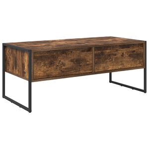 vidaXL Kafijas galdiņ&scaron; Dūmu ozols 100 x 46 x 40 cm Inženierijas koks