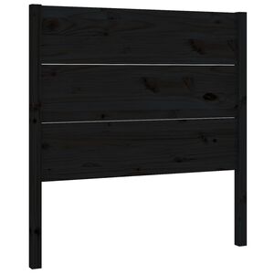 vidaXL galvgalis, melns, 96x4x100 cm, priedes masīvkoks