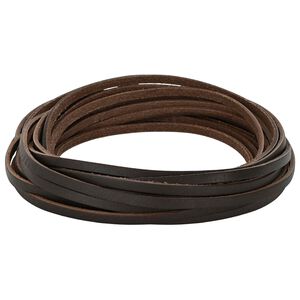 vidaXL Ādas siksna Tum&scaron;i brūna 200 x 0,3 cm Āda