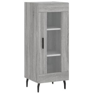 vidaXL kumode, pelēka ozolkoka, 34,5x34x90 cm, inženierijas koks