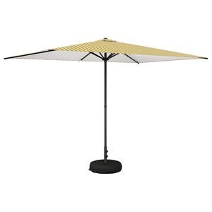 vidaXL Dārza parasols ar pamatu 200 x 300 cm Poliesters Taisnstūra