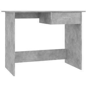 vidaXL rakstāmgalds, betona pelēks, 100x50x76 cm, inženierijas koks