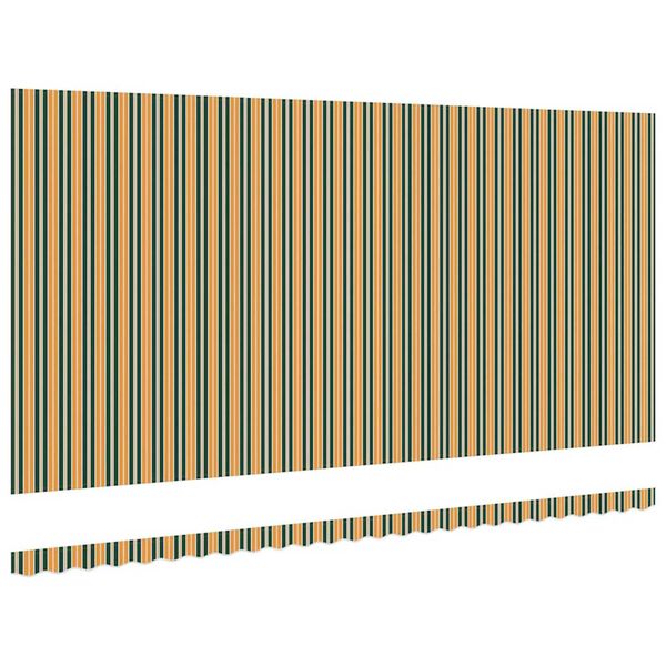 vidaXL Markīzes rezerves audums Zaļa un dzeltena 580 x 295 cm