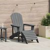 vidaXL Adirondack krēsls Gai&scaron;i pelēks 82 x 74 x 92 cm HDPE