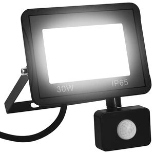 vidaXL LED prožektors ar sensoru, 30 W, vēsi balta gaisma