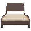 vidaXL gultas rāmis, Dover, brūns, 90x190 cm, mākslīgā āda