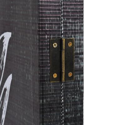 vidaXL istabas aizslietnis, 160x170 cm, saliekams, melns ar baltu