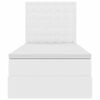 vidaXL Glabā&scaron;anas gulta Tīra balta 100 x 200 cm Mākslīgā āda