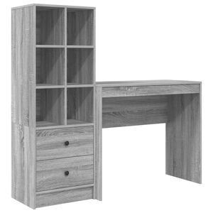 vidaXL Galds Pelēks Sonoma 135,5 x 40 x 127 cm 2 gab.