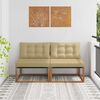 vidaXL 2 Gabals Āra vidējā dīvāns Cietā akācijas koks Dabiska